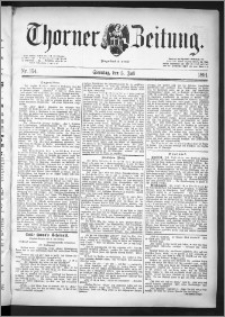 Thorner Zeitung 1891, Nr. 154 + Beilage