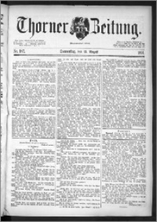 Thorner Zeitung 1891, Nr. 187