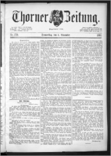 Thorner Zeitung 1891, Nr. 259
