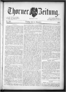 Thorner Zeitung 1891, Nr. 263 + Beilage