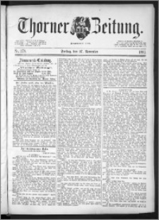 Thorner Zeitung 1891, Nr. 278