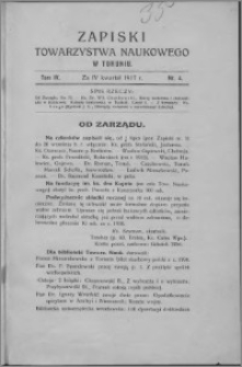 Zapiski Towarzystwa Naukowego w Toruniu, T. 4 nr 4, (1917)
