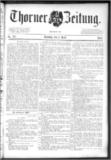 Thorner Zeitung 1892. Nr. 80 + Beilage