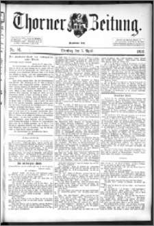 Thorner Zeitung 1892. Nr. 81