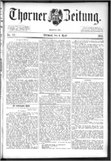 Thorner Zeitung 1892. Nr. 82