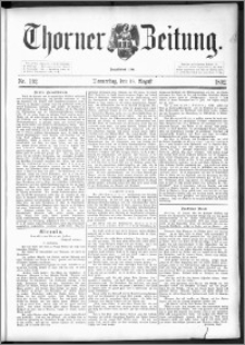 Thorner Zeitung 1892. Nr. 192