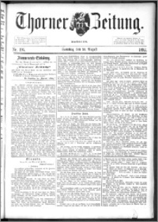Thorner Zeitung 1892. Nr. 195 + Beilage