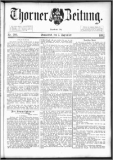 Thorner Zeitung 1892. Nr. 206