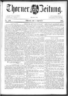 Thorner Zeitung 1892. Nr. 209