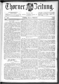 Thorner Zeitung 1892. Nr. 268 + Beilage