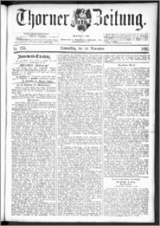 Thorner Zeitung 1892. Nr. 276 + Beilage