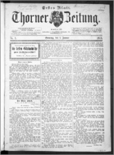 Thorner Zeitung 1893, Nr. 1 Erstes Blatt