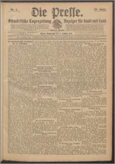 Die Presse 1910, Jg. 28, Nr. 4 Zweites Blatt