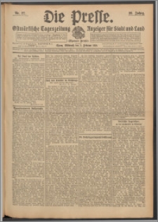 Die Presse 1910, Jg. 28, Nr. 27 Zweites Blatt, Drittes Blatt