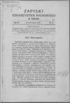 Zapiski Towarzystwa Naukowego w Toruniu, T. 4 nr 6, (1918)