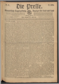 Die Presse 1910, Jg. 28, Nr. 84 Zweites Blatt, Drittes Blatt