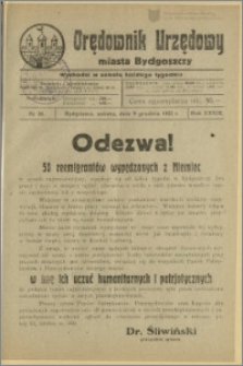 Orędownik Urzędowy Miasta Bydgoszczy, R.39, 1922, Nr 26
