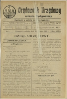 Orędownik Urzędowy Miasta Bydgoszczy, R.40, 1923, Nr 3