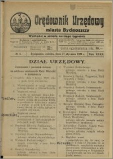 Orędownik Urzędowy Miasta Bydgoszczy, R.40, 1923, Nr 4