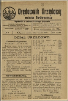 Orędownik Urzędowy Miasta Bydgoszczy, R.40, 1923, Nr 9