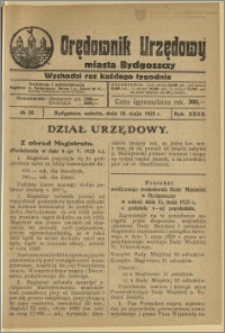 Orędownik Urzędowy Miasta Bydgoszczy, R.40, 1923, Nr 18