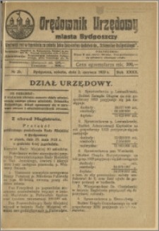 Orędownik Urzędowy Miasta Bydgoszczy, R.40, 1923, Nr 20