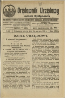 Orędownik Urzędowy Miasta Bydgoszczy, R.40, 1923, Nr 23