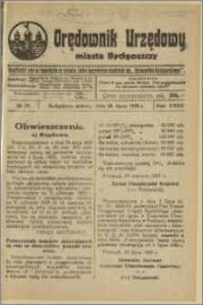 Orędownik Urzędowy Miasta Bydgoszczy, R.40, 1923, Nr 25