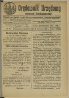 Orędownik Urzędowy Miasta Bydgoszczy, R.40, 1923, Nr 30