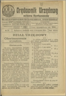 Orędownik Urzędowy Miasta Bydgoszczy, R.40, 1923, Nr 33