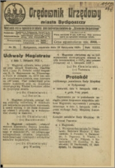 Orędownik Urzędowy Miasta Bydgoszczy, R.40, 1923, Nr 35