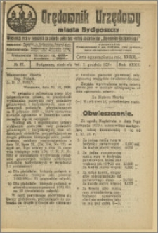 Orędownik Urzędowy Miasta Bydgoszczy, R.40, 1923, Nr 37