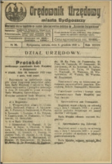 Orędownik Urzędowy Miasta Bydgoszczy, R.40, 1923, Nr 38