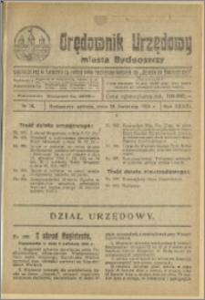 Orędownik Urzędowy Miasta Bydgoszczy, R.41, 1924, Nr 16