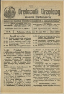 Orędownik Urzędowy Miasta Bydgoszczy, R.41, 1924, Nr 20
