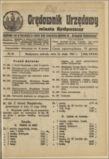 Orędownik Urzędowy Miasta Bydgoszczy, R.41, 1924, Nr 21