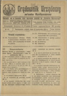 Orędownik Urzędowy Miasta Bydgoszczy, R.41, 1924, Nr 41