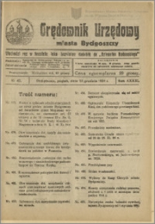 Orędownik Urzędowy Miasta Bydgoszczy, R.41, 1924, Nr 43