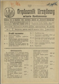 Orędownik Urzędowy Miasta Bydgoszczy, R.42, 1925, Nr 1