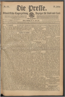 Die Presse 1910, Jg. 28, Nr. 172 Zweites Blatt