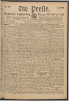 Die Presse 1910, Jg. 28, Nr. 199 Zweites Blatt, Drittes Blatt