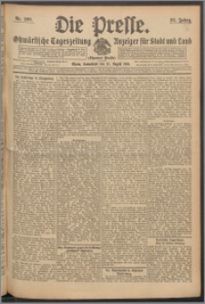 Die Presse 1910, Jg. 28, Nr. 200 Zweites Blatt, Drittes Blatt