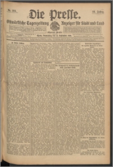 Die Presse 1910, Jg. 28, Nr. 216 Zweites Blatt, Drittes Blatt