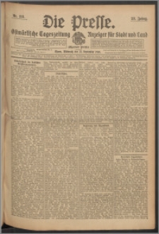 Die Presse 1910, Jg. 28, Nr. 221 Zweites Blatt