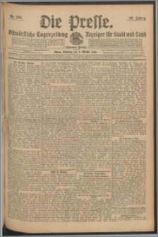 Die Presse 1910, Jg. 28, Nr. 232 Zweites Blatt, Drittes Blatt, Viertes Blatt