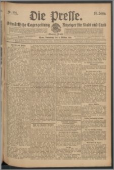 Die Presse 1910, Jg. 28, Nr. 234 Zweites Blatt, Drittes Blatt
