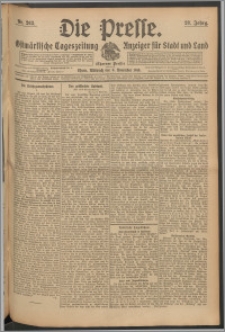 Die Presse 1910, Jg. 28, Nr. 263 Zweites Blatt, Drittes Blatt