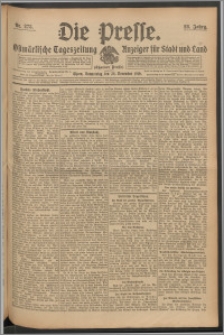 Die Presse 1910, Jg. 28, Nr. 275 Zweites Blatt, Drittes Blatt