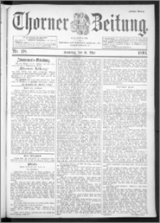 Thorner Zeitung 1893, Nr. 118 Erstes Blatt