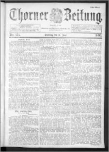Thorner Zeitung 1893, Nr. 135 Erstes Blatt
